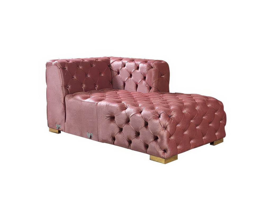Neva Velvet Pink Sectional