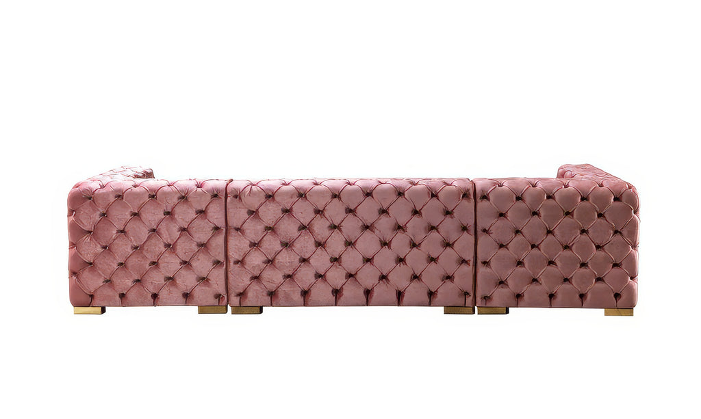 Neva Velvet Pink Sectional