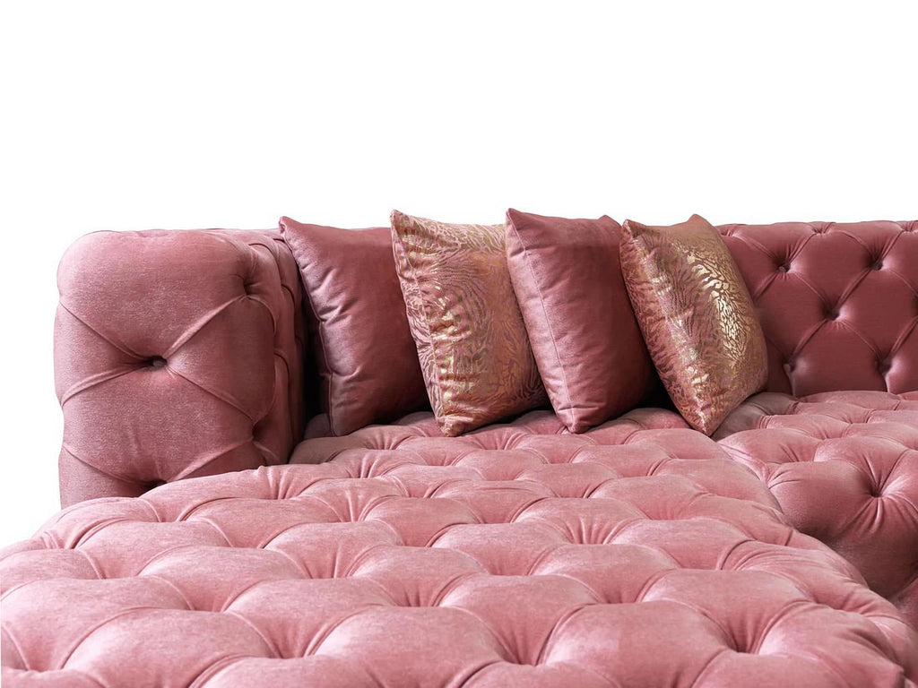 Neva Velvet Pink Sectional
