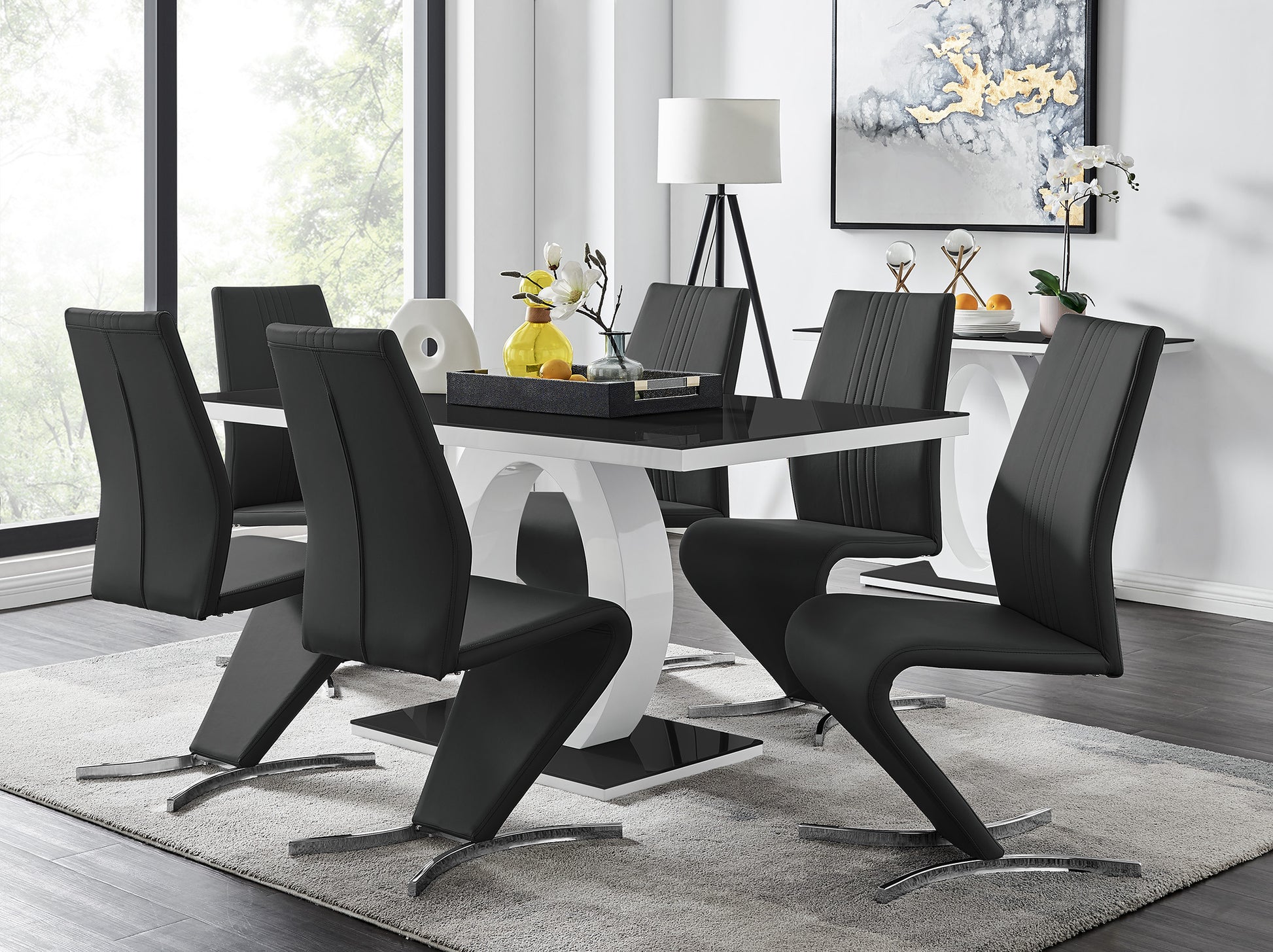 Ocean modern dining set black