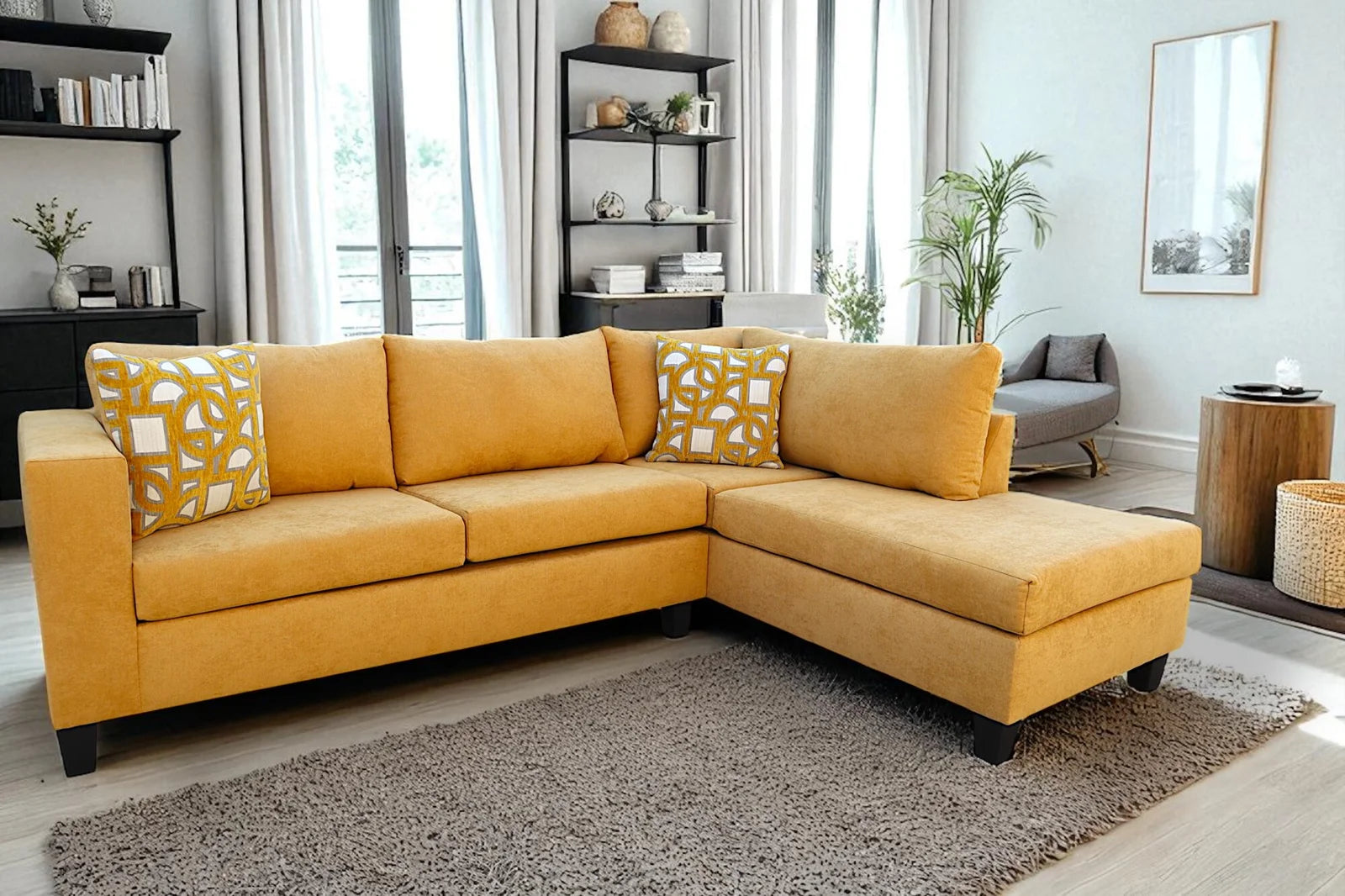 Yellow sectional
