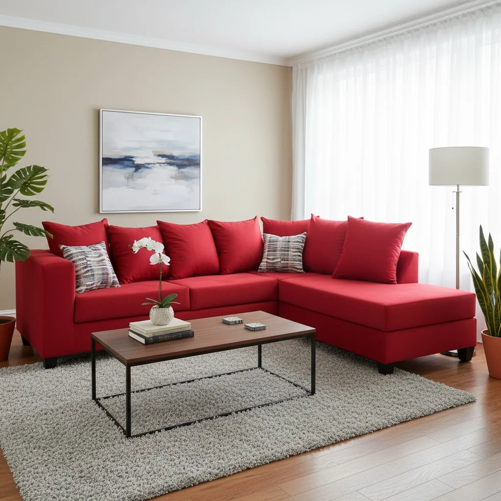 Sectional style red