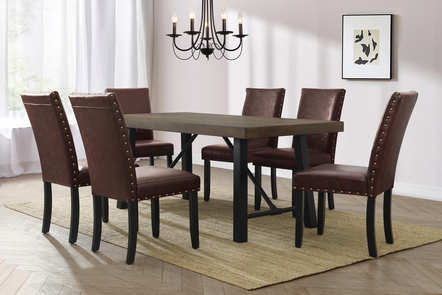 Rustic – 7pc Dining Set – Vienna Brown