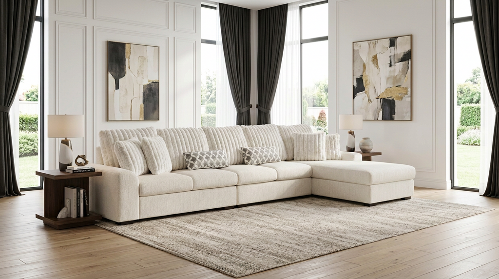 Beige Brady Sectional 3pcs