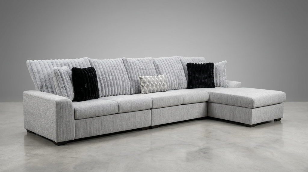 Grey Brady Sectional 3pcs