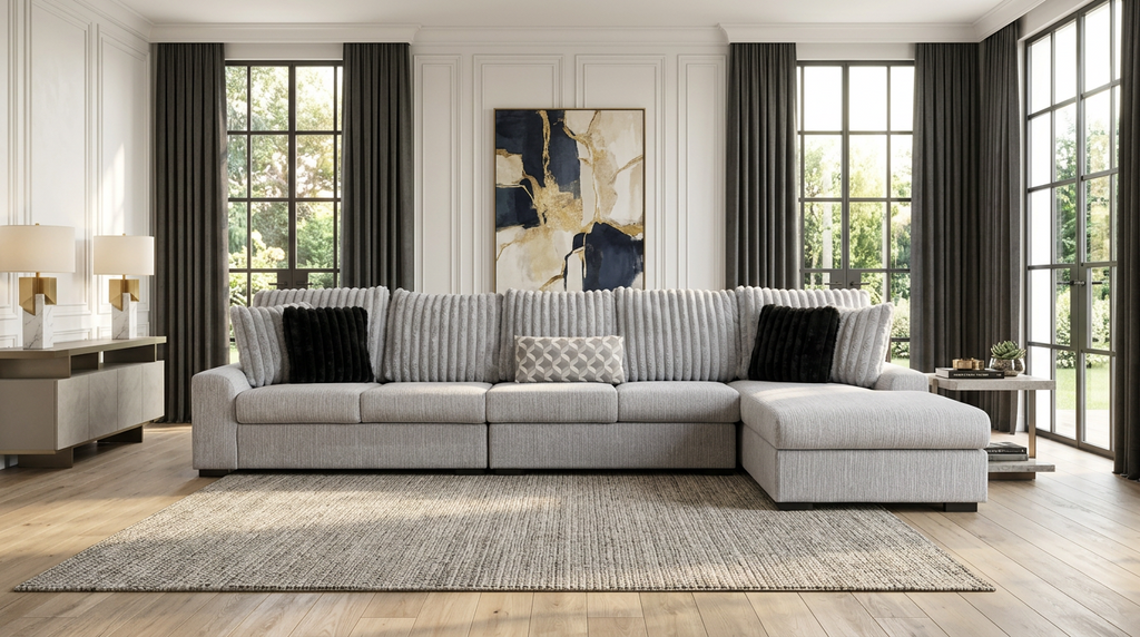 Grey Brady Sectional 3pcs