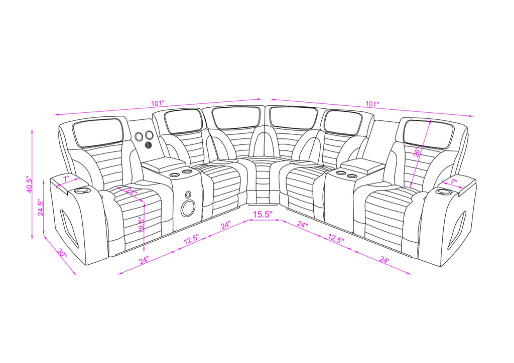Robin Brown Reclinig Sectional