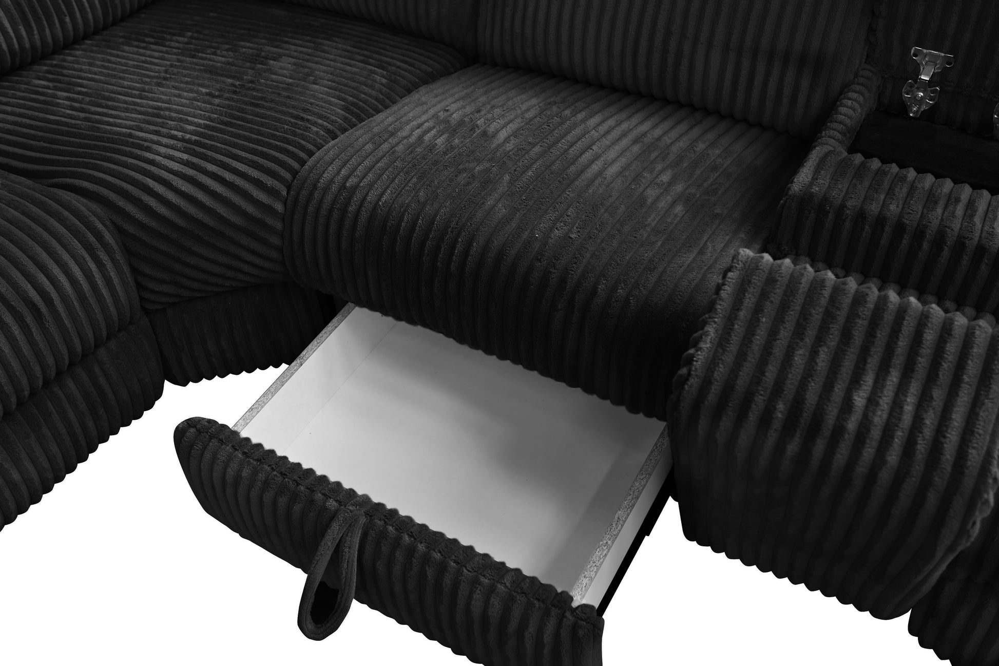 Yash Black Sectional Recliner