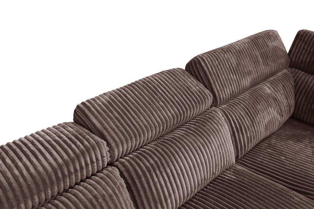 Yash Brown Sectional Recliner