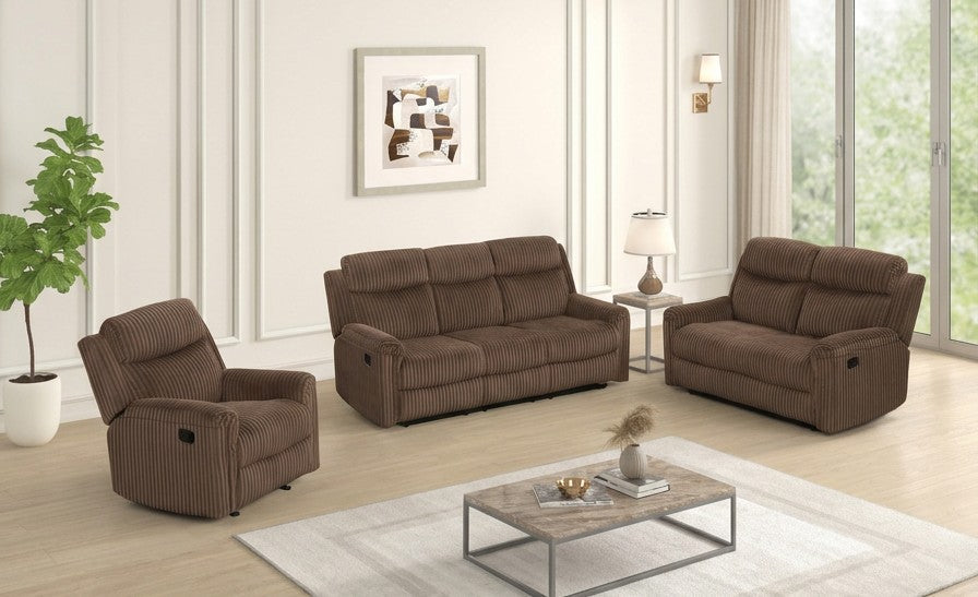 Grace Brown 3- Piece Reclining Set
