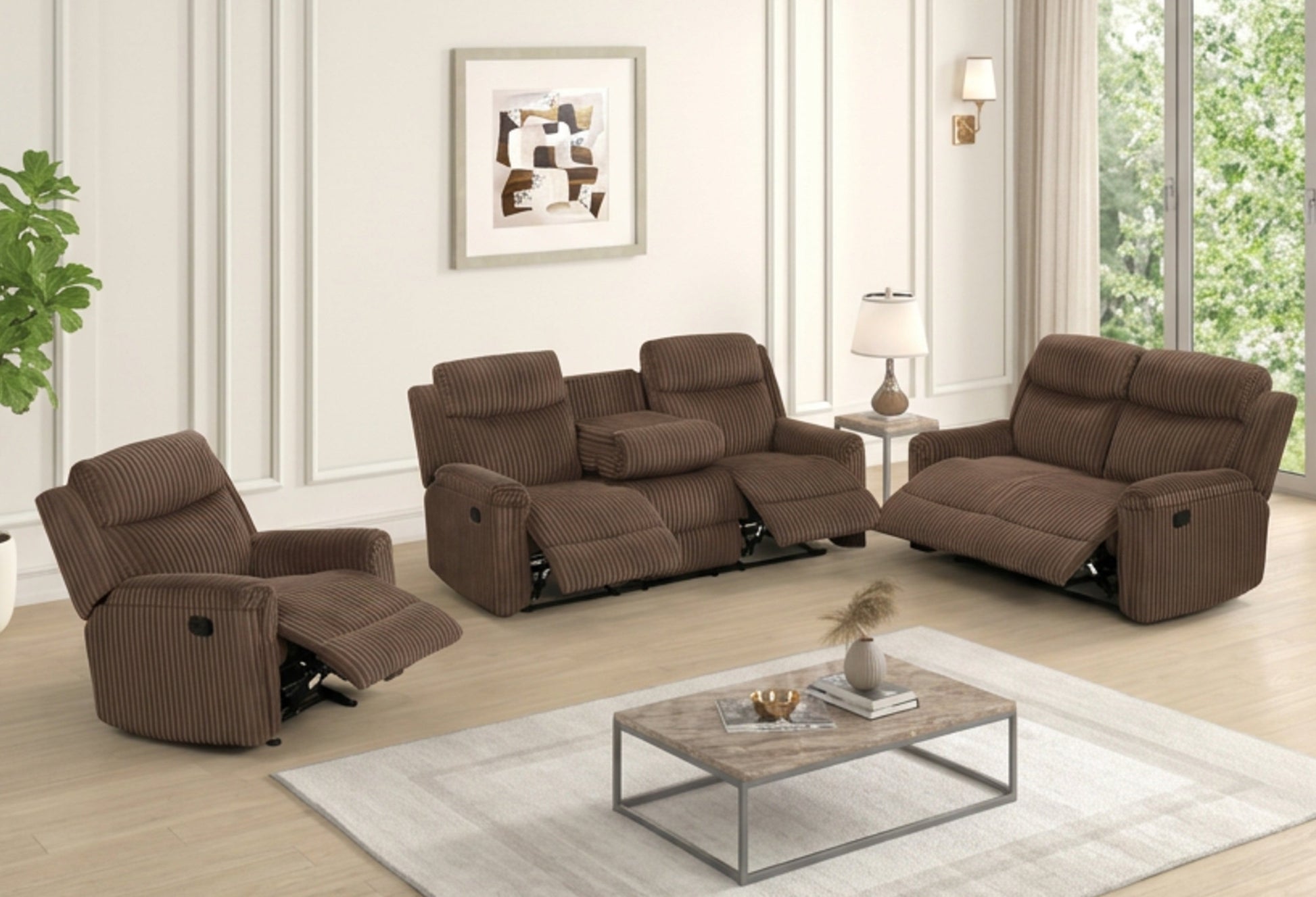 Grace Brown 3- Piece Reclining Set