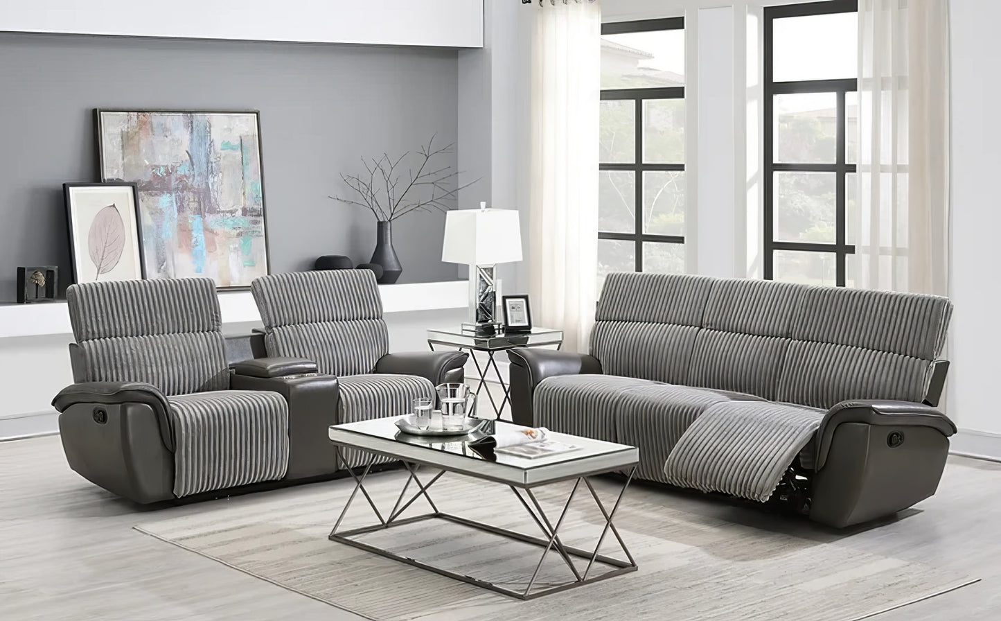 Twist Sofa and Loveseat Reclining