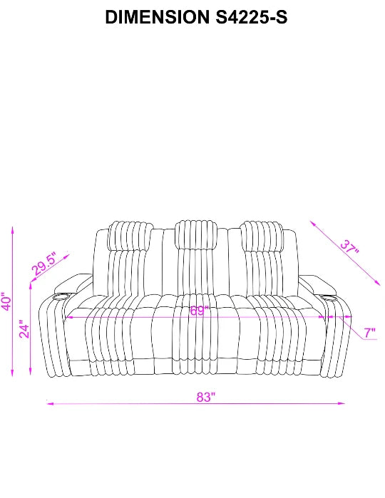 Lita 3 - Piece Reclining Set