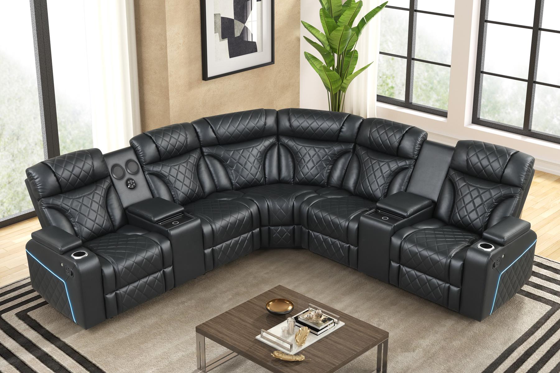 STERLING SECTIONAL BLACK
