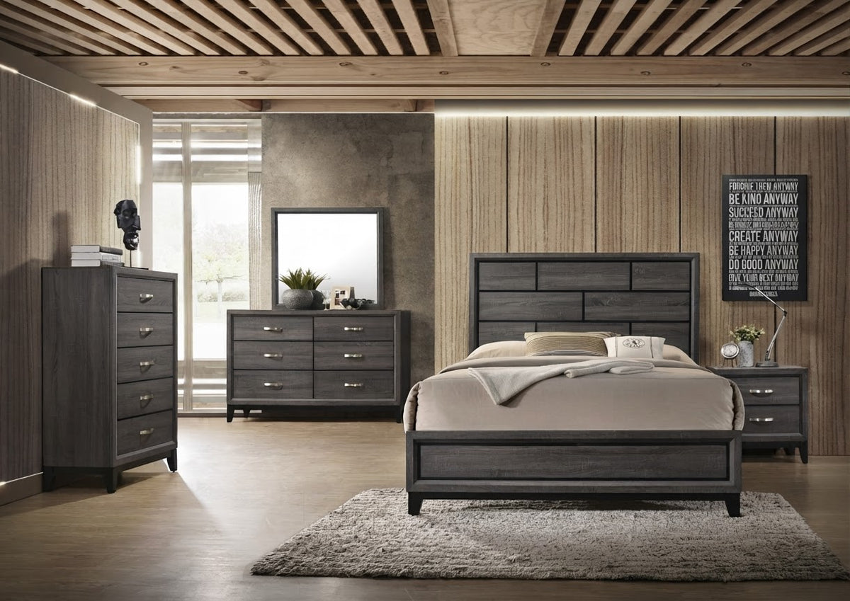 AKERSON GREY BEDROOM SET