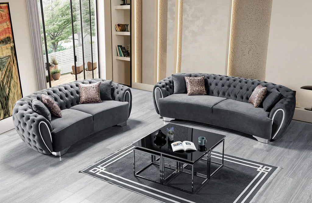 Victoria Velvet Sofa & Loveseat
