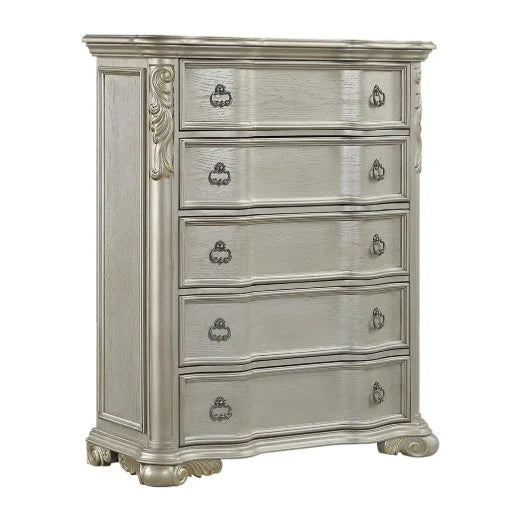 Traditional bedroom set Top Grade wood marble top