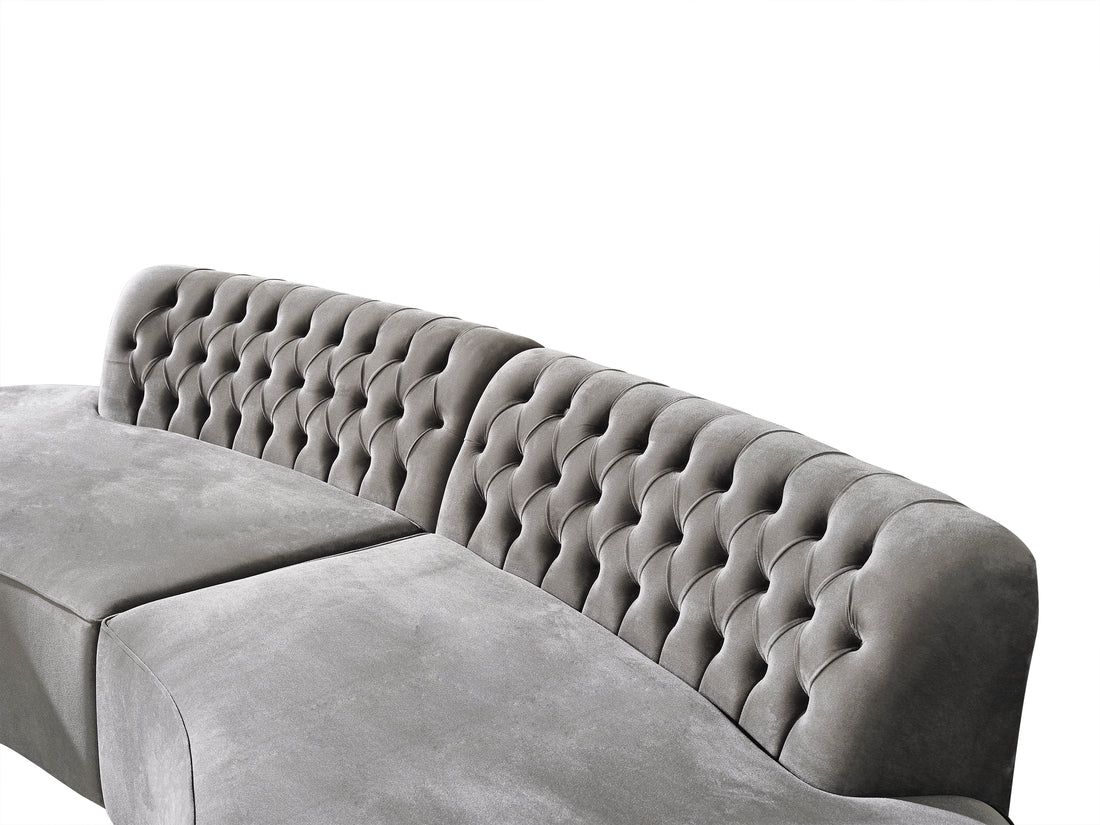 Ella Velvet Curved 130" Sectional