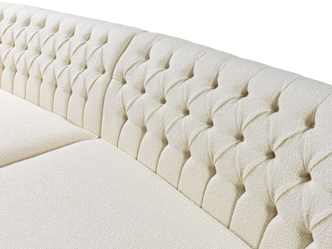 Ella Ivory Boucle Curved 130" Sectional