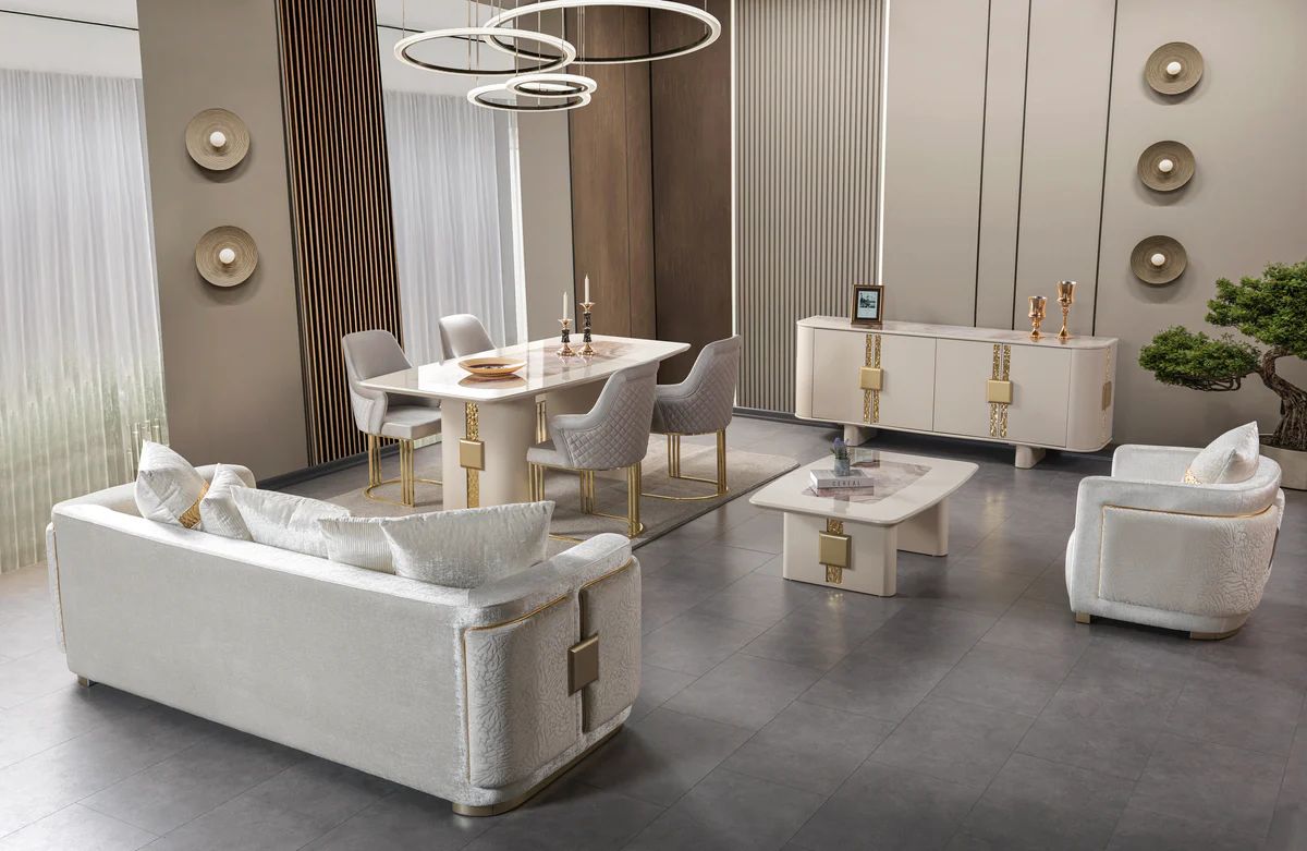 Carlina Ivory 7-Piece Dining Set