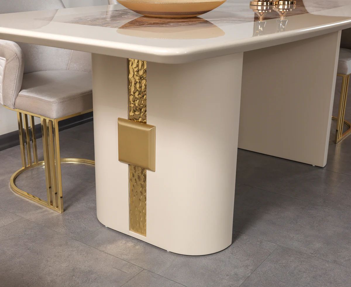 Carlina Ivory 7-Piece Dining Set