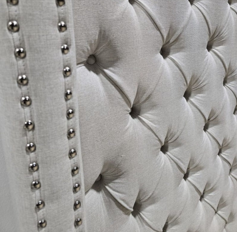 Hugh Biege Upholstered Platform Bed