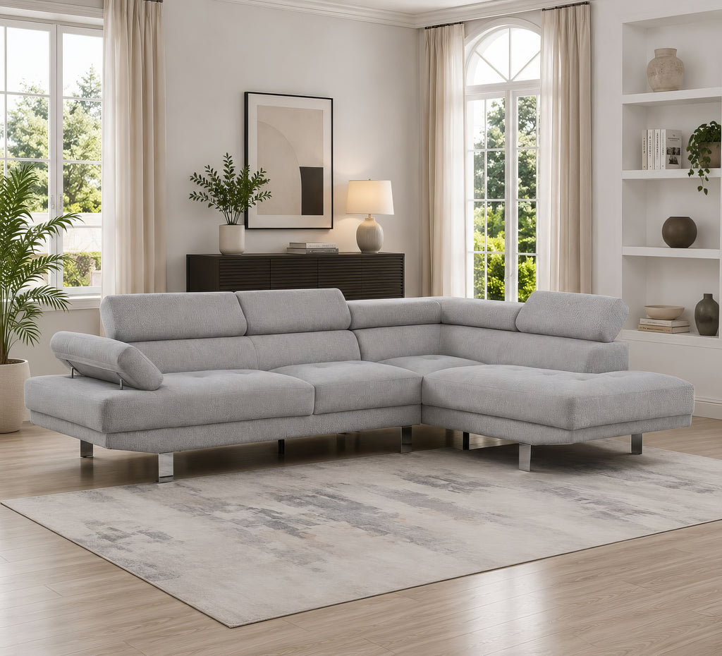 Milton Grey Linen Sectional