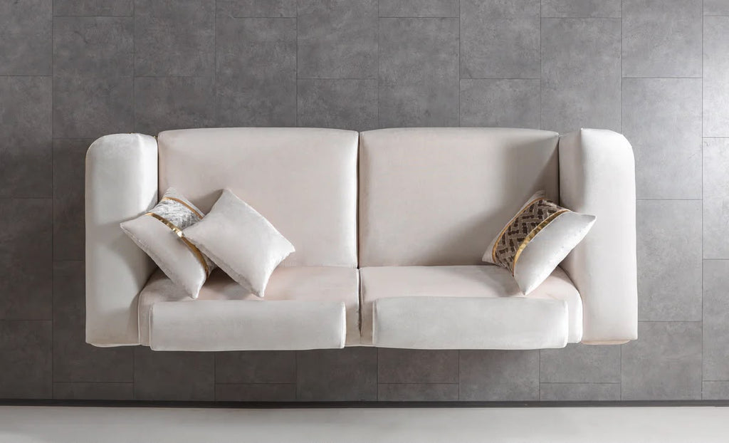 Fabiana Ivory Velvet Sofa & Loveseat