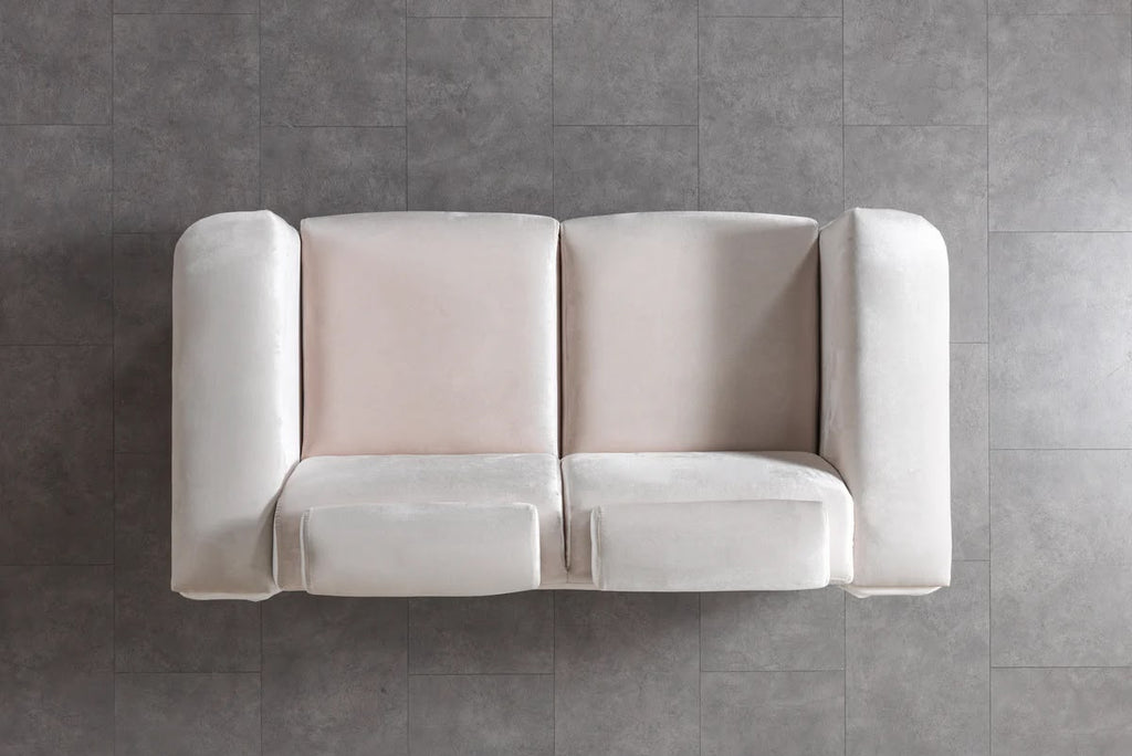 Fabiana Ivory Velvet Sofa & Loveseat