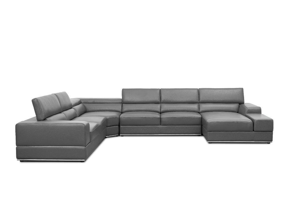 Nella Sectional Sectional Italian Leather Match
