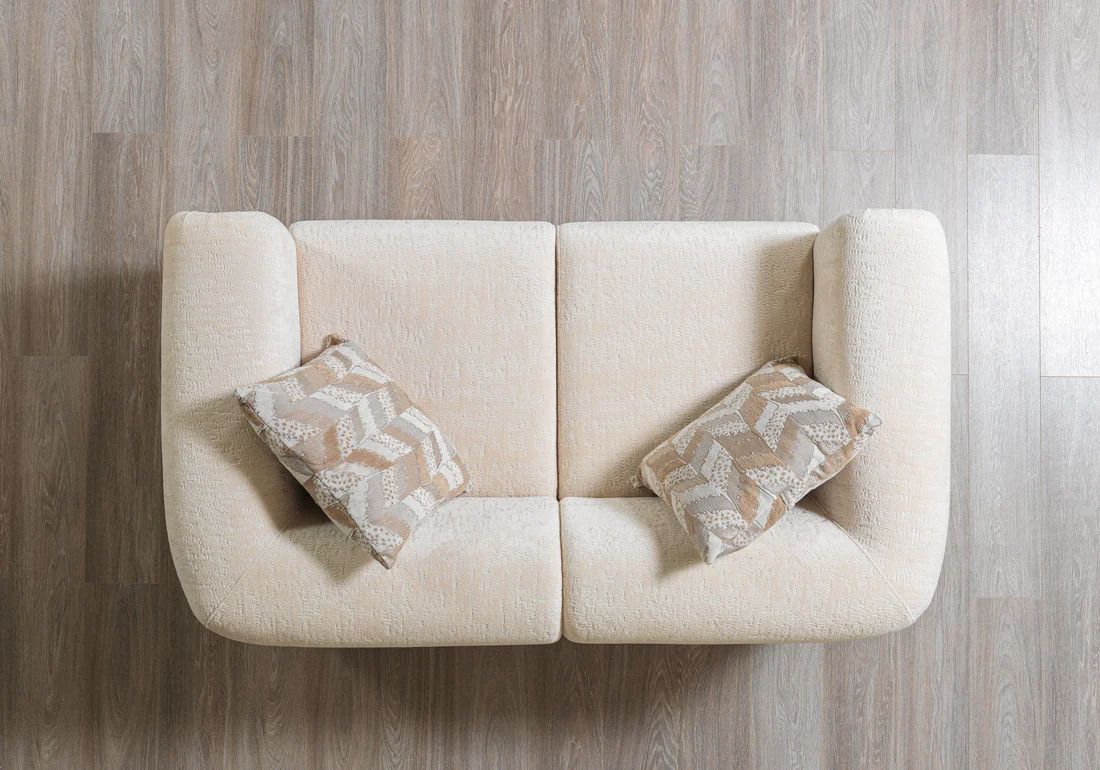 Brenda Ivory Boucle Sofa Loveseat