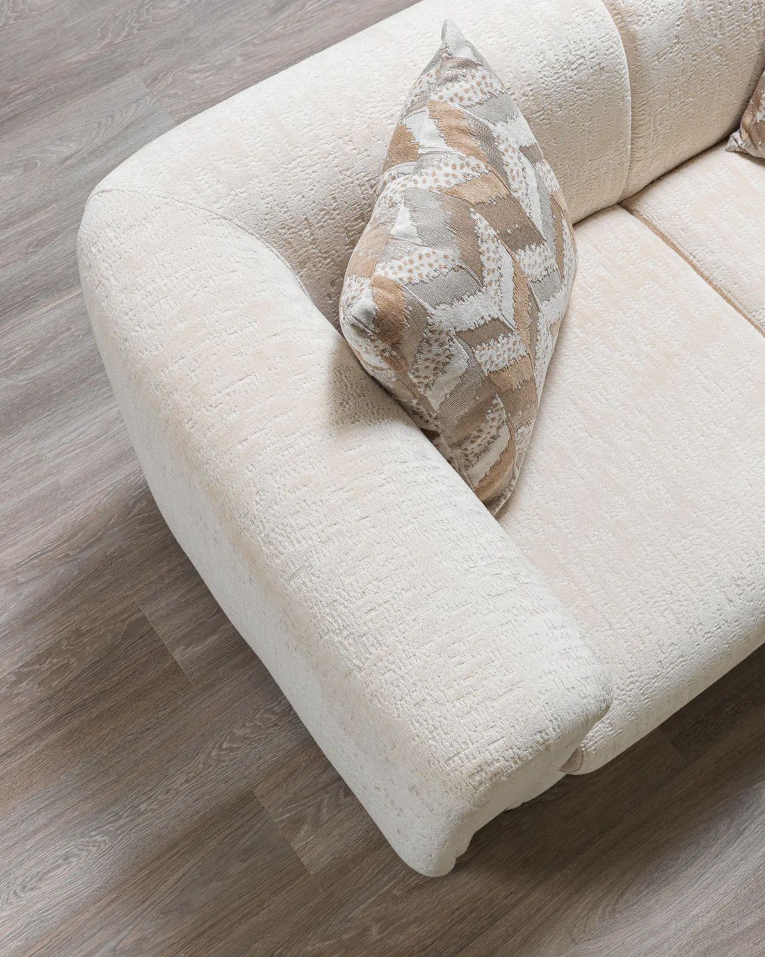 Brenda Ivory Boucle Sofa Loveseat