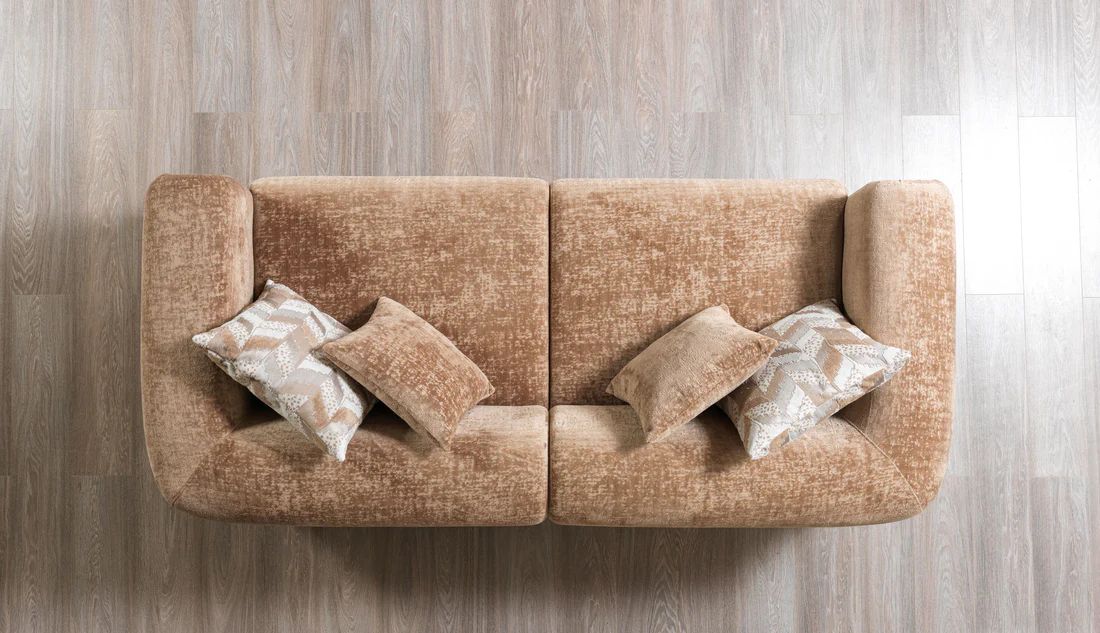 Brenda Coffee Boucle Sofa & Loveseat Set