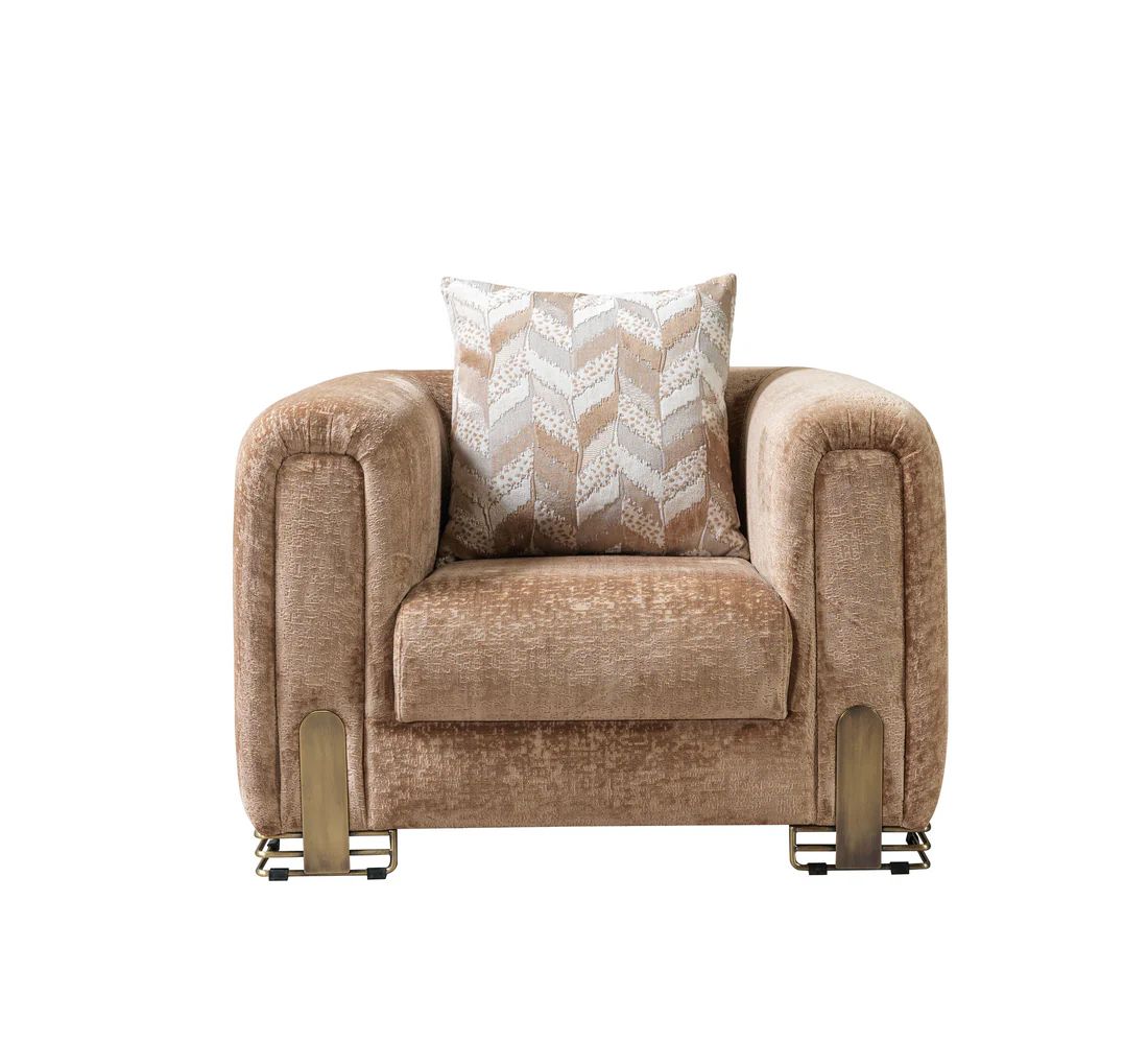 Brenda Coffee Boucle Sofa & Loveseat Set