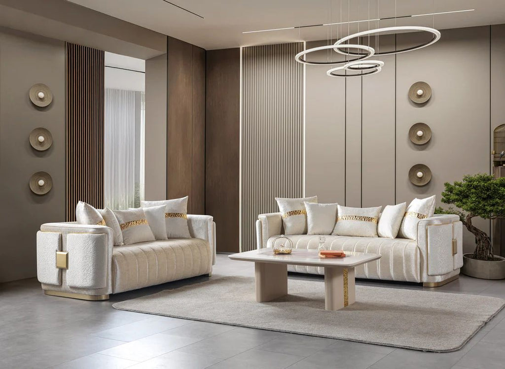 Carlina Velvet Sofa & Loveseat Set