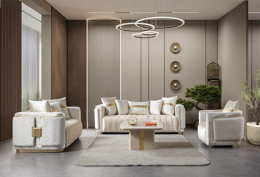 Carlina Velvet Sofa & Loveseat Set