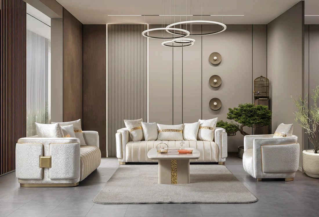 Carlina Velvet Sofa & Loveseat Set