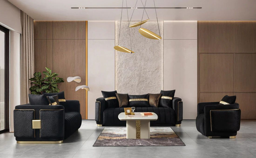 Carlina Velvet Sofa & Loveseat Set