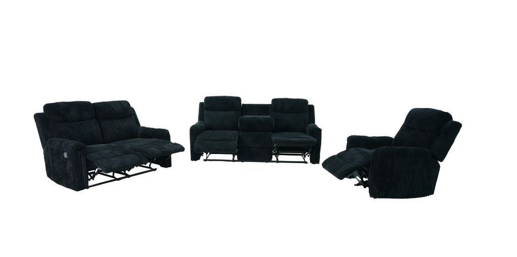 Grace Black 3- Piece Reclining Set