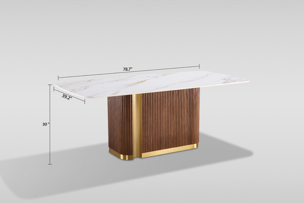 Valente (White/Walnut) Dining Room