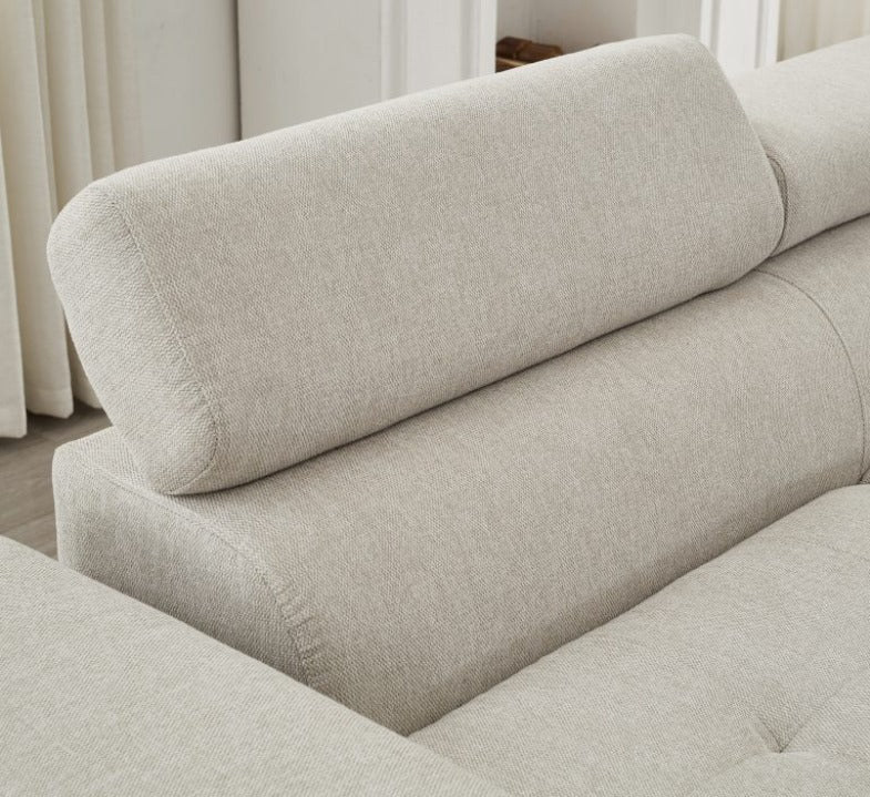 Milton Beige Linen Sectional