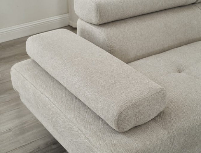 Milton Beige Linen Sectional