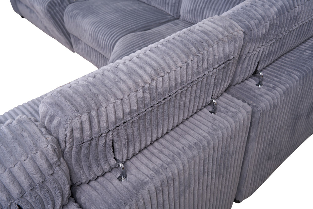 Yash Grey Sectional Recliner