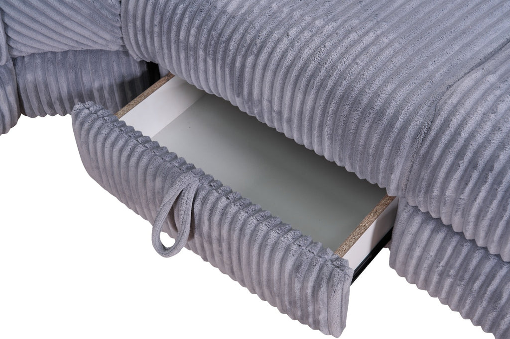 Yash Grey Sectional Recliner