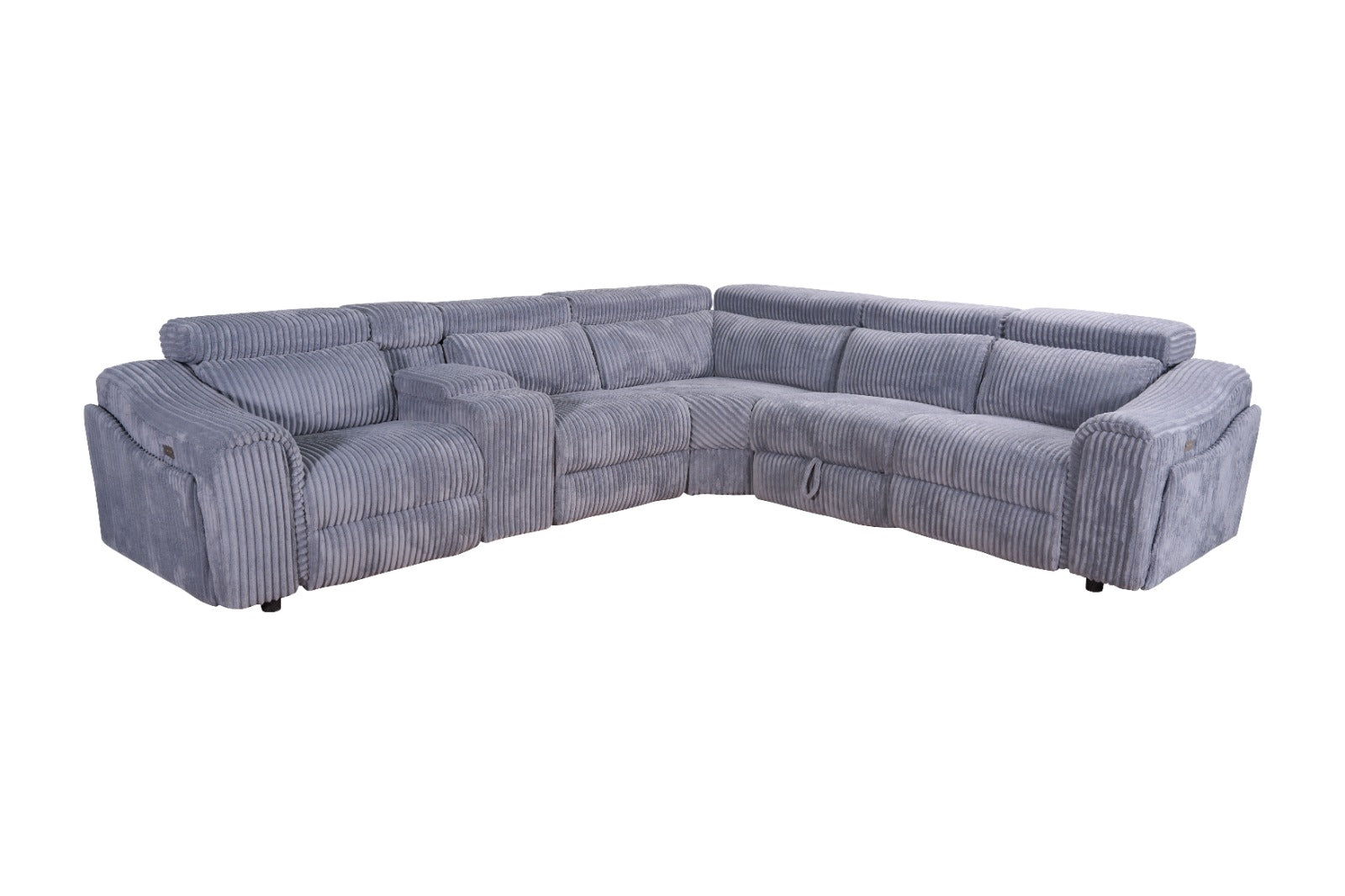 Yash Grey Sectional Recliner