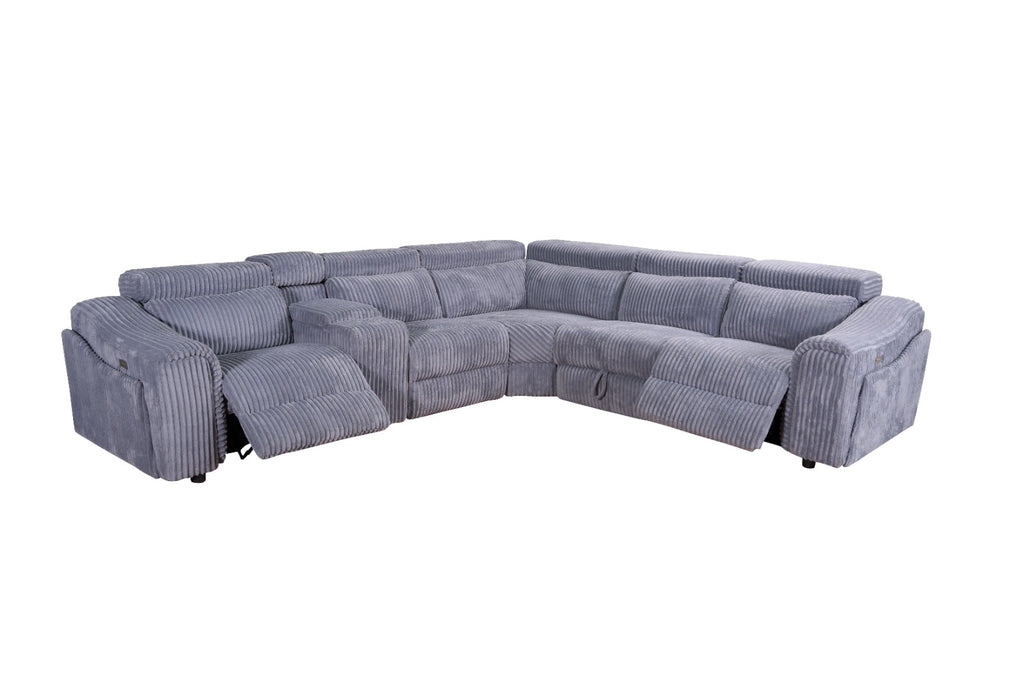 Yash Grey Sectional Recliner