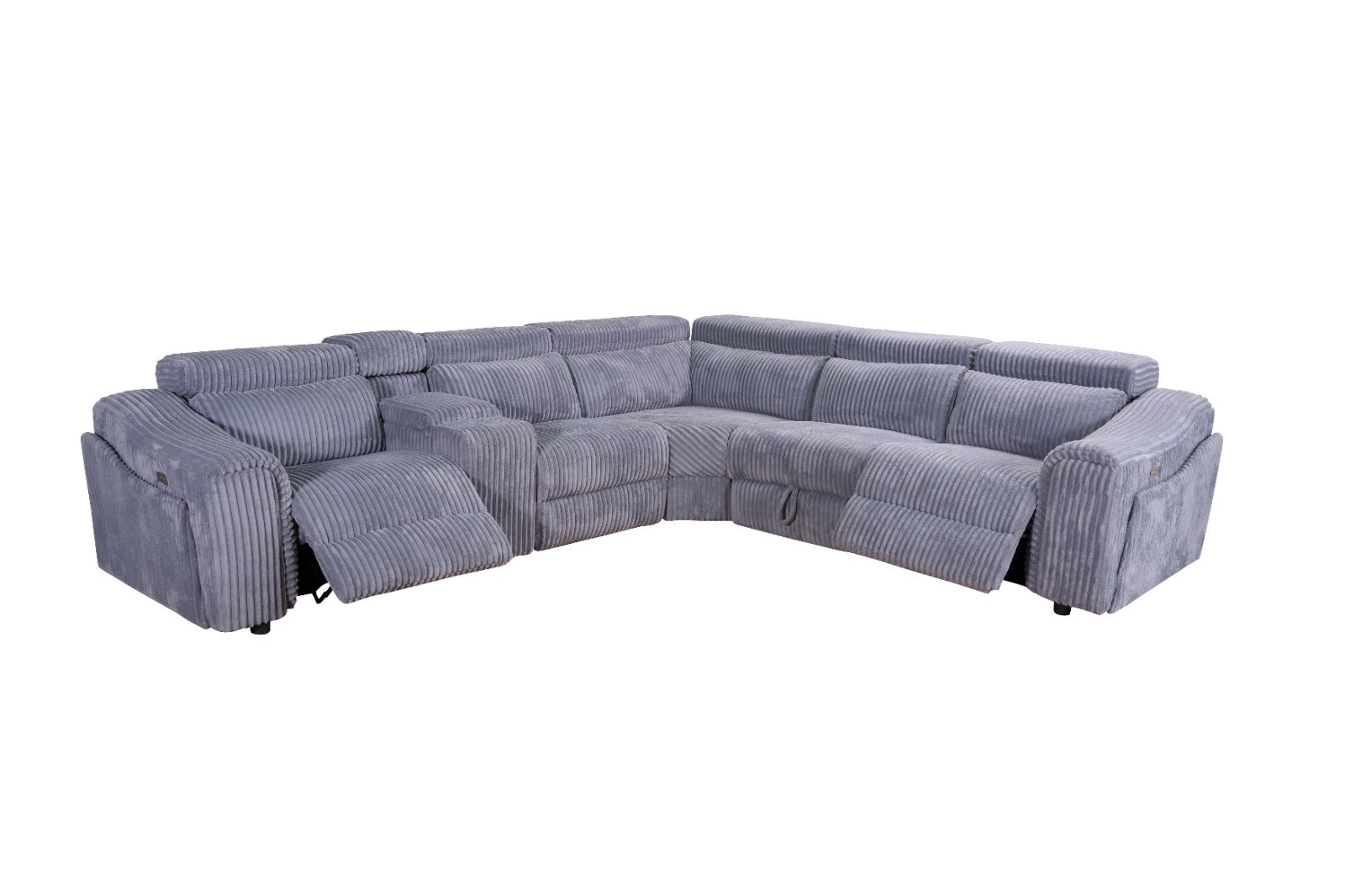 Yash Grey Sectional Recliner