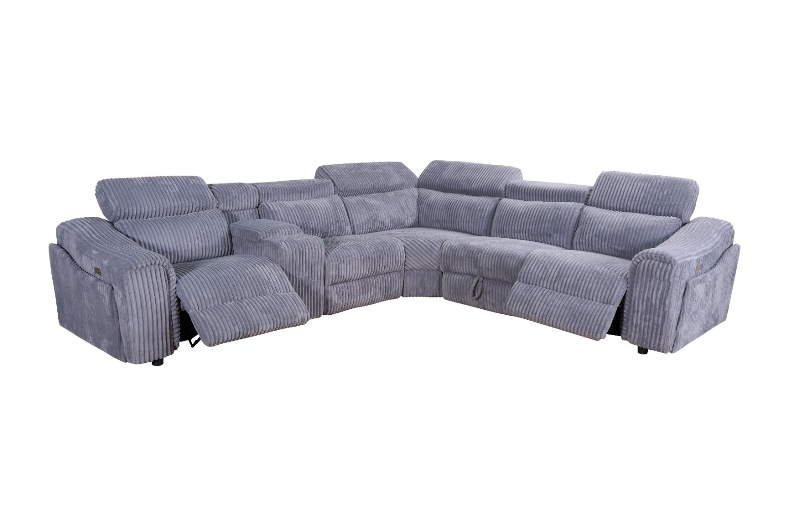 Yash Grey Sectional Recliner