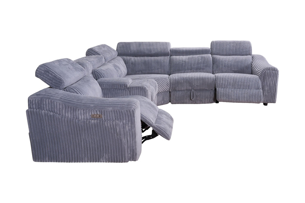 Yash Grey Sectional Recliner