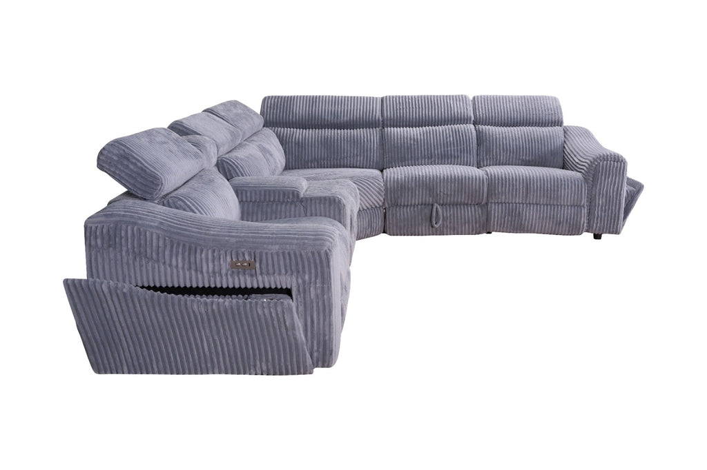 Yash Grey Sectional Recliner